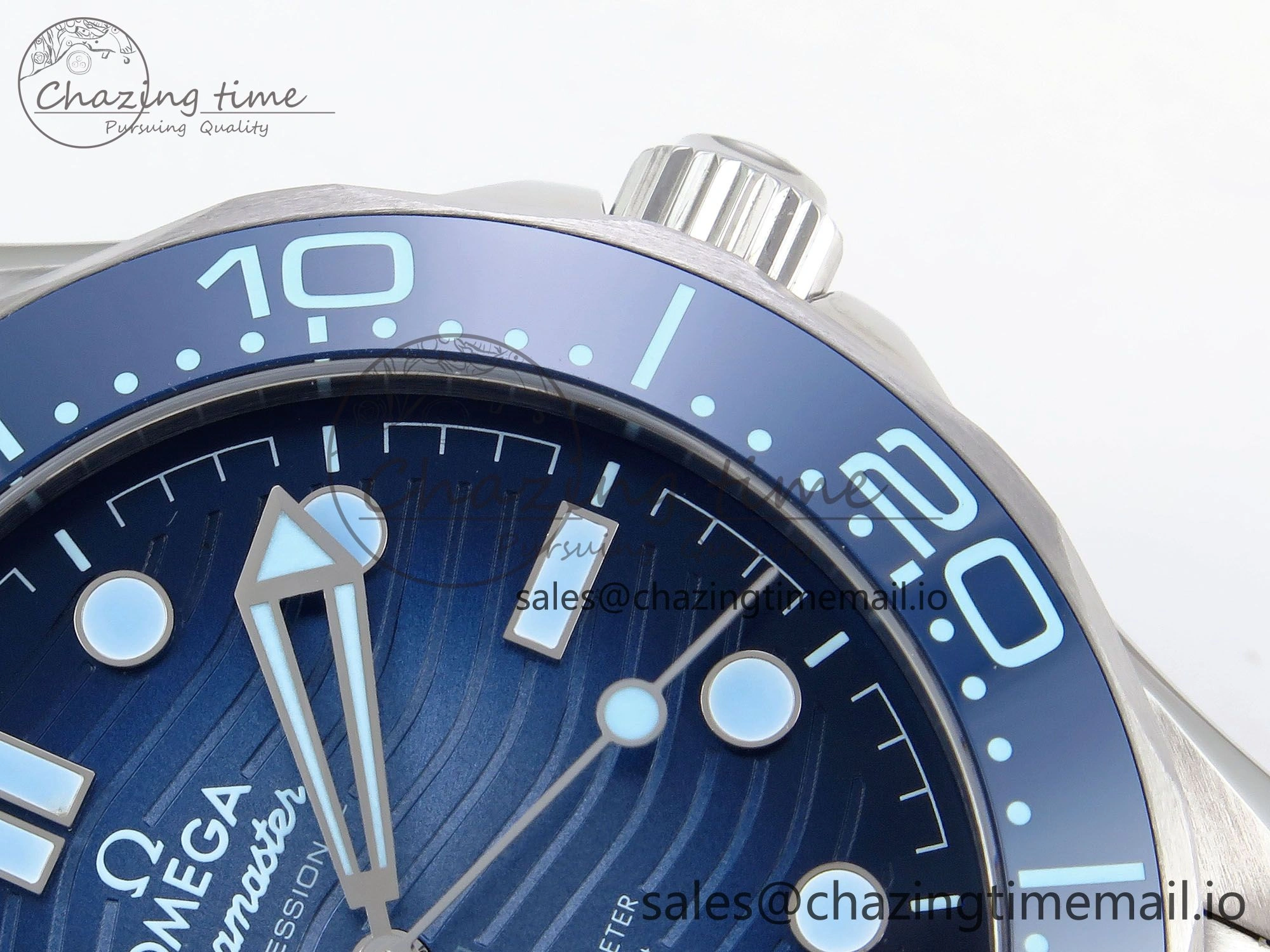 Seamaster 300 VSF 1:1 Best Edition Summer Blue Dial on SS Bracelet A8800