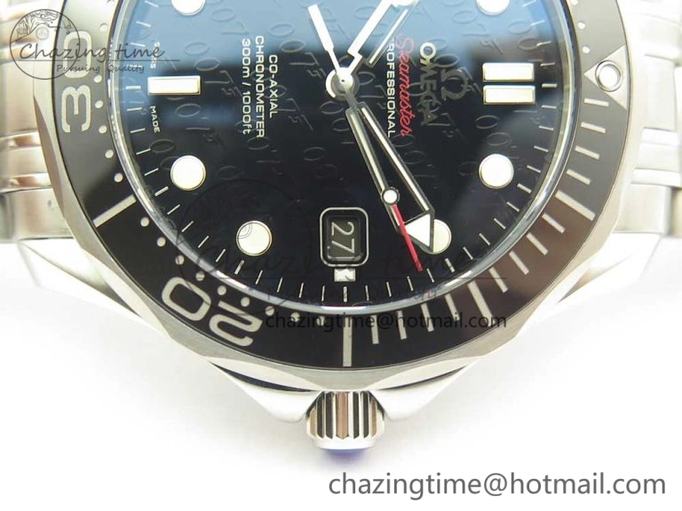 Seamaster 300M 007 50th SS MKS V3 1:1 Best Edition Black 007 Dial Ceramic Bezel on SS Bracelet A2824