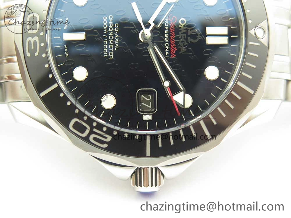 Seamaster 300M 007 50th SS MKS V3 1:1 Best Edition Black 007 Dial Ceramic Bezel on SS Bracelet A2824