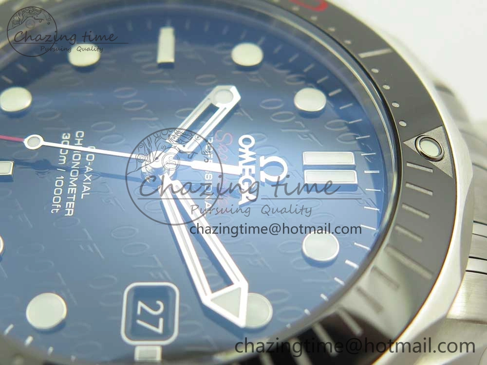 Seamaster 300M 007 50th SS MKS V3 1:1 Best Edition Black 007 Dial Ceramic Bezel on SS Bracelet A2824