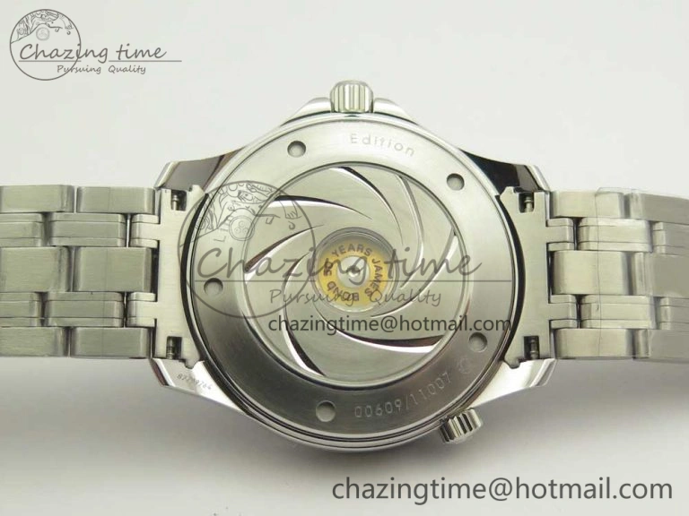 Seamaster 300M 007 50th SS MKS V3 1:1 Best Edition Black 007 Dial Ceramic Bezel on SS Bracelet A2824