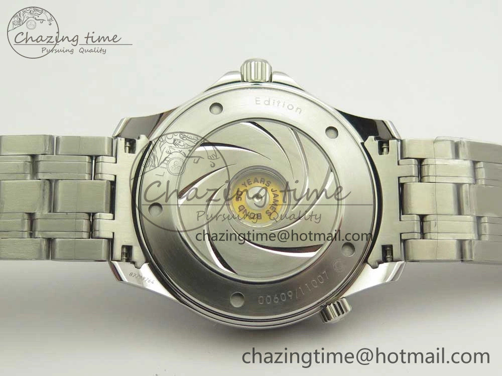 Seamaster 300M 007 50th SS MKS V3 1:1 Best Edition Black 007 Dial Ceramic Bezel on SS Bracelet A2824