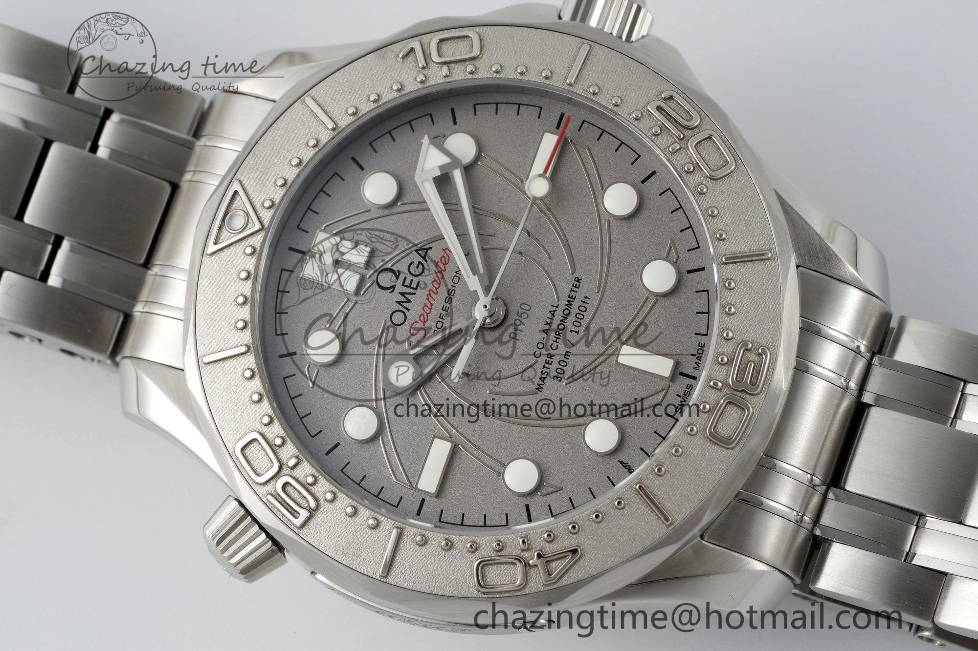 Seamaster 300M 007 Platinum VSF 1:1 Best Edition Gray Dial on SS Bracelet A8807