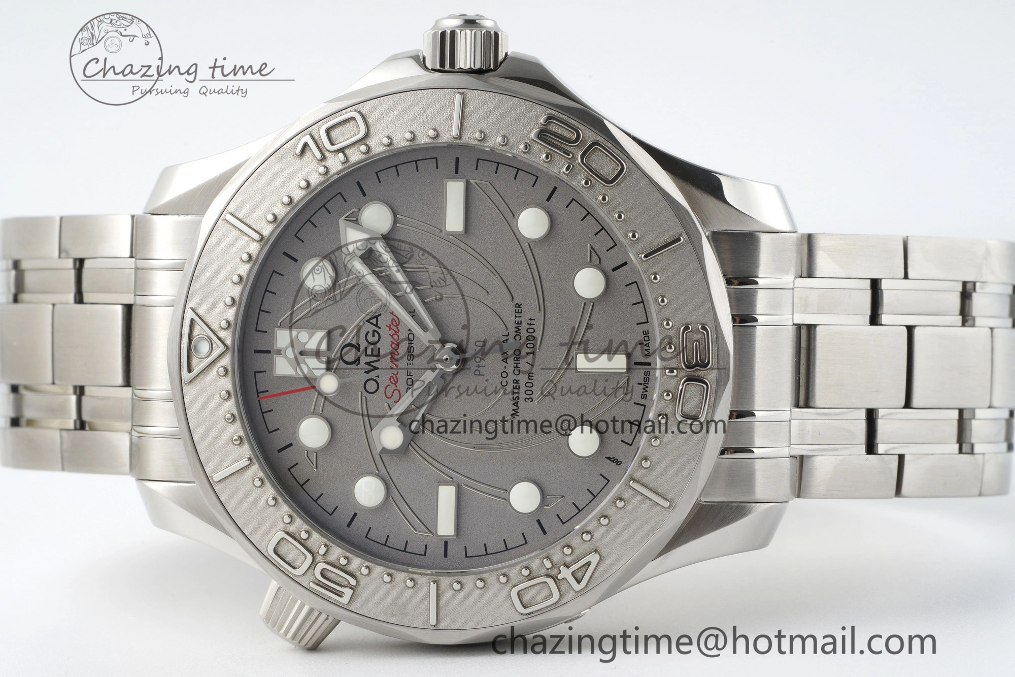 Seamaster 300M 007 Platinum VSF 1:1 Best Edition Gray Dial on SS Bracelet A8807
