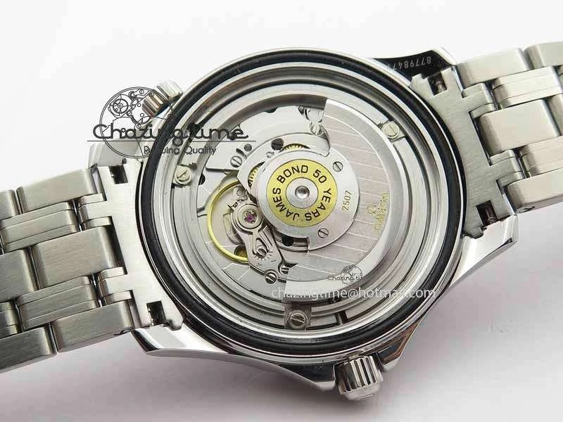 Seamaster 300M 007 SS MK 1:1 Best Edition Black 007 Dial Ceramic Bezel On SS Bracelet A2824