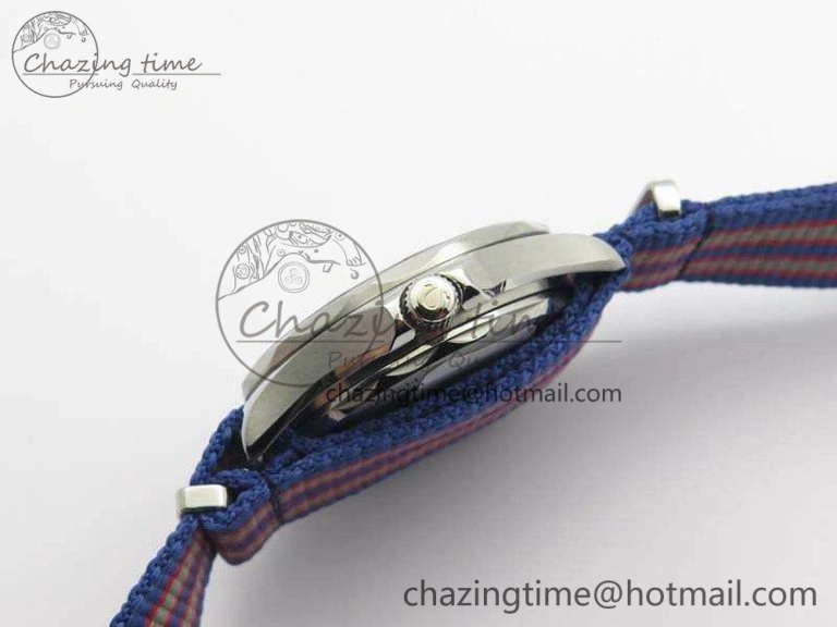 Seamaster 300M 007 SS URF 1:1 Best Edition White Dial Ceramic Bezel On Nylon Strap A2507(Free SS Bracelet)