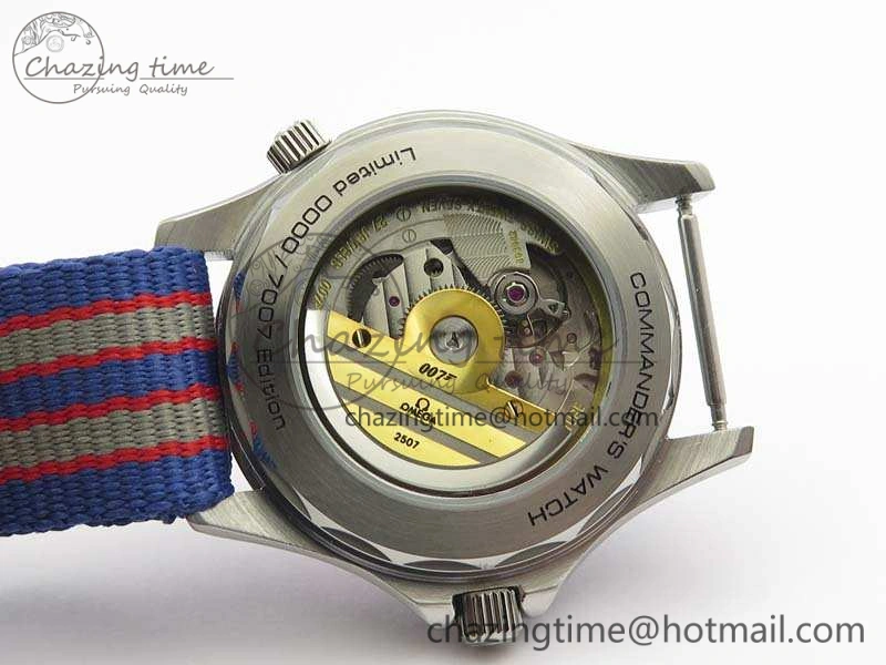 Seamaster 300M 007 SS URF 1:1 Best Edition White Dial Ceramic Bezel On Nylon Strap A2507(Free SS Bracelet)