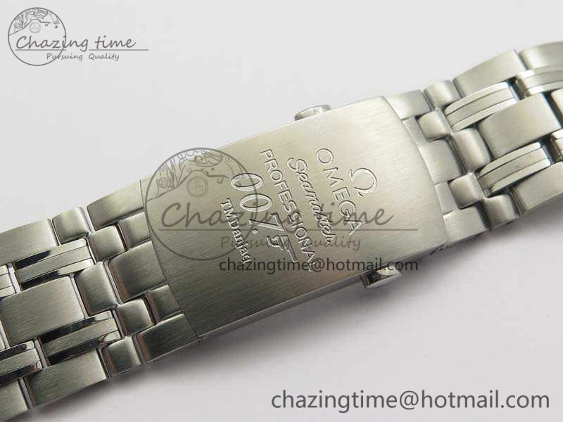 Seamaster 300M 007 SS URF 1:1 Best Edition White Dial Ceramic Bezel On Nylon Strap A2507(Free SS Bracelet)