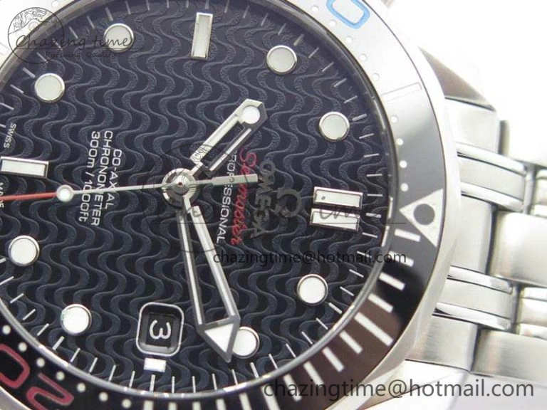 Seamaster 300M 2016 Olympic SS OMF 1:1 Best Edition Black Dial Ceramic Bezel On SS Bracelet A2824