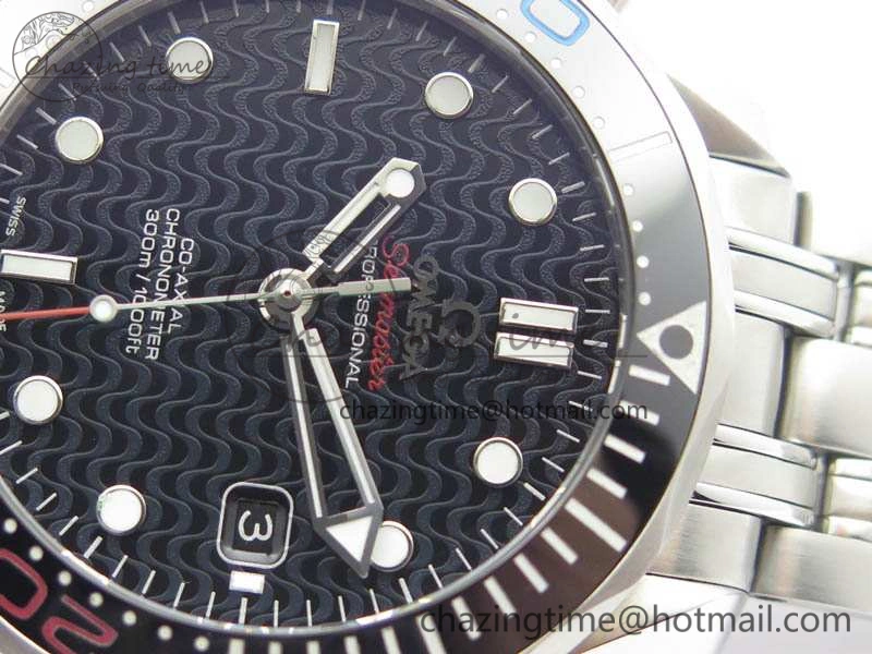 Seamaster 300M 2016 Olympic SS OMF 1:1 Best Edition Black Dial Ceramic Bezel On SS Bracelet A2824