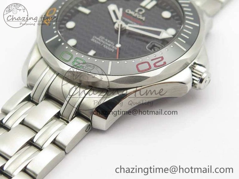 Seamaster 300M 2016 Olympic SS OMF 1:1 Best Edition Black Dial Ceramic Bezel On SS Bracelet A2824