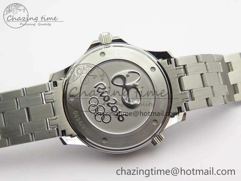 Seamaster 300M 2016 Olympic SS OMF 1:1 Best Edition Black Dial Ceramic Bezel On SS Bracelet A2824