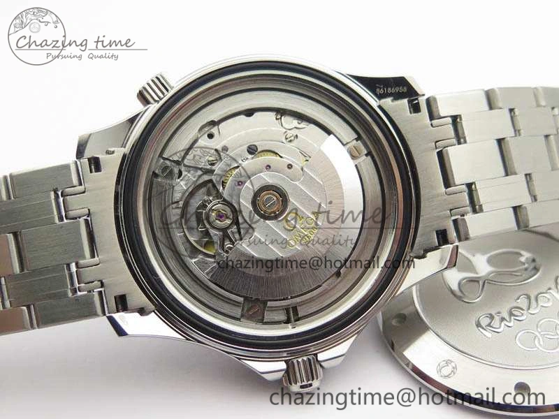 Seamaster 300M 2016 Olympic SS OMF 1:1 Best Edition Black Dial Ceramic Bezel On SS Bracelet A2824