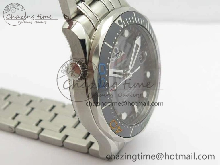 Seamaster 300M 2016 Olympic SS OMF 1:1 Best Edition Black Dial Ceramic Bezel On SS Bracelet A2824