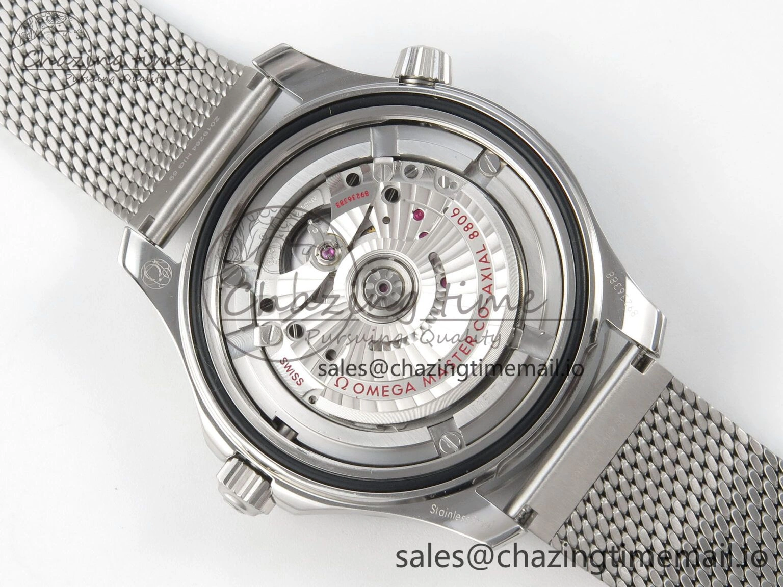 Seamaster 300M 42mm SS VSF Best Edition Black Dial On Mesh Bracelet A8806