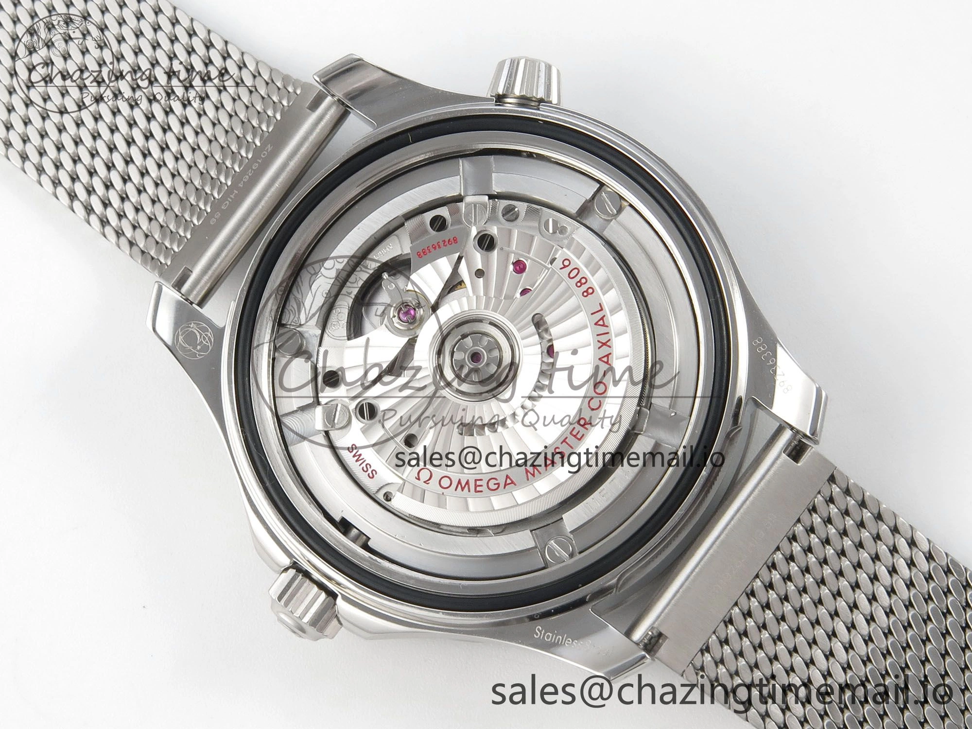 Seamaster 300M 42mm SS VSF Best Edition Black Dial On Mesh Bracelet A8806