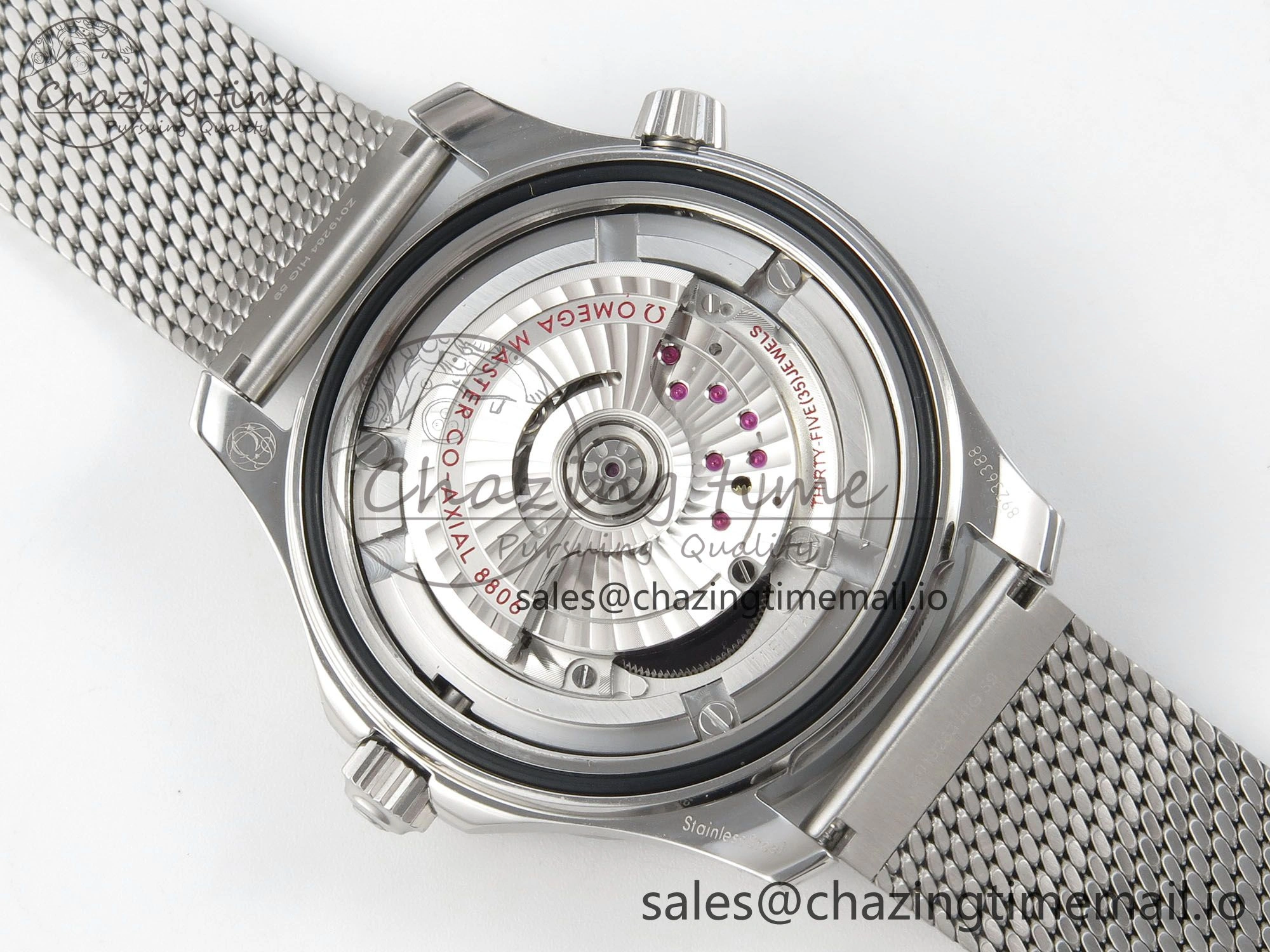 Seamaster 300M 42mm SS VSF Best Edition Black Dial On Mesh Bracelet A8806