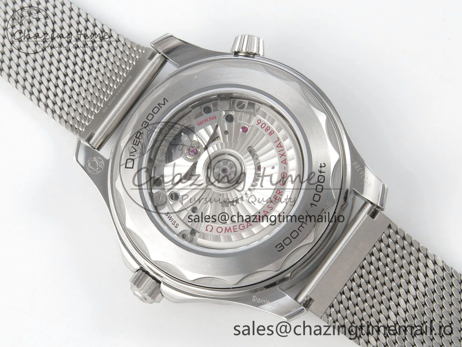 Seamaster 300M 42mm SS VSF Best Edition Black Dial On Mesh Bracelet A8806