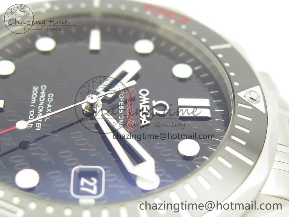 Seamaster 300M Chronometer SS “007” Limited Edition OMF 1:1 Best Edition on SS Bracelet A2824 (Black Balance Wheel) V2