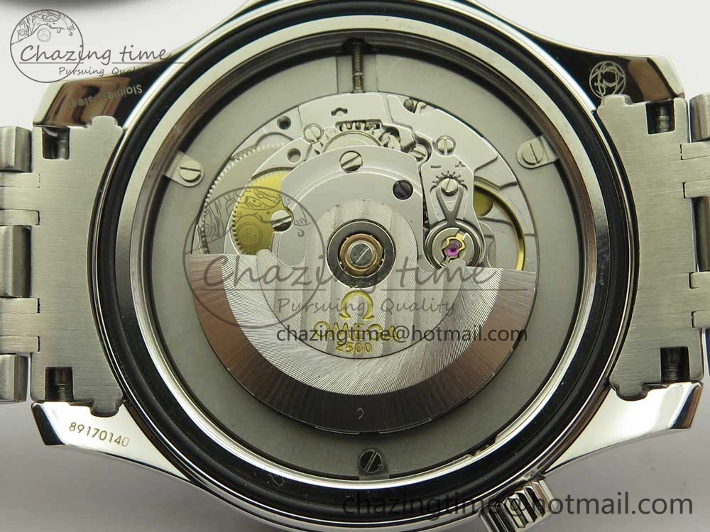 Seamaster 300M Chronometer SS Black OMF 1:1 Best Edition on SS Bracelet A2824 (Black Balance Wheel) V2
