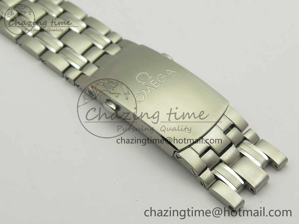 Seamaster 300M Chronometer SS Black OMF 1:1 Best Edition on SS Bracelet A2824 (Black Balance Wheel) V2