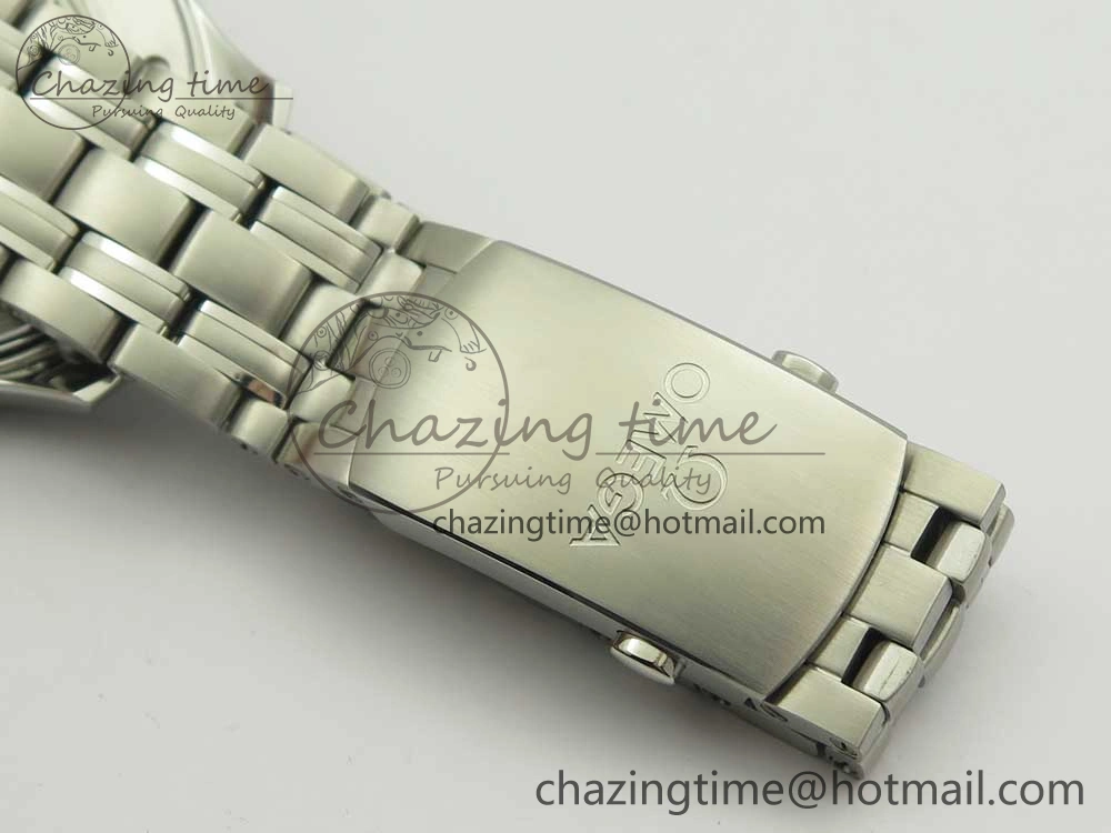 Seamaster 300M Chronometer SS Black OMF 1:1 Best Edition on SS Bracelet A2824 (Black Balance Wheel) V2