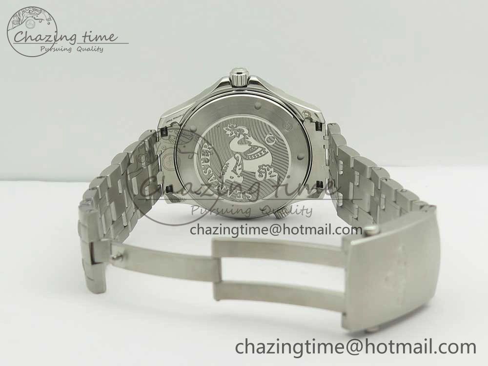Seamaster 300M Chronometer SS Black OMF 1:1 Best Edition on SS Bracelet A2824 (Black Balance Wheel) V2