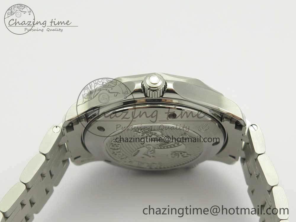 Seamaster 300M Chronometer SS Blue OMF 1:1 Best Edition on SS Bracelet A2824 (Black Balance Wheel) V2
