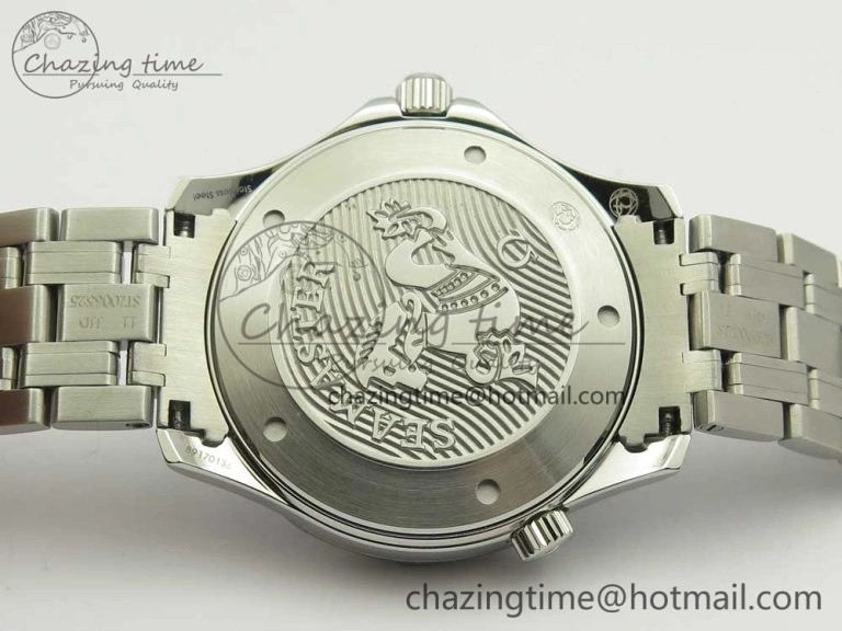 Seamaster 300M Chronometer SS Blue OMF 1:1 Best Edition on SS Bracelet A2824 (Black Balance Wheel) V2