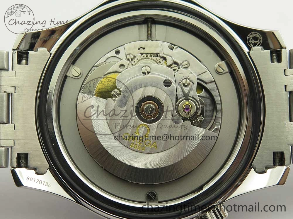 Seamaster 300M Chronometer SS Blue OMF 1:1 Best Edition on SS Bracelet A2824 (Black Balance Wheel) V2