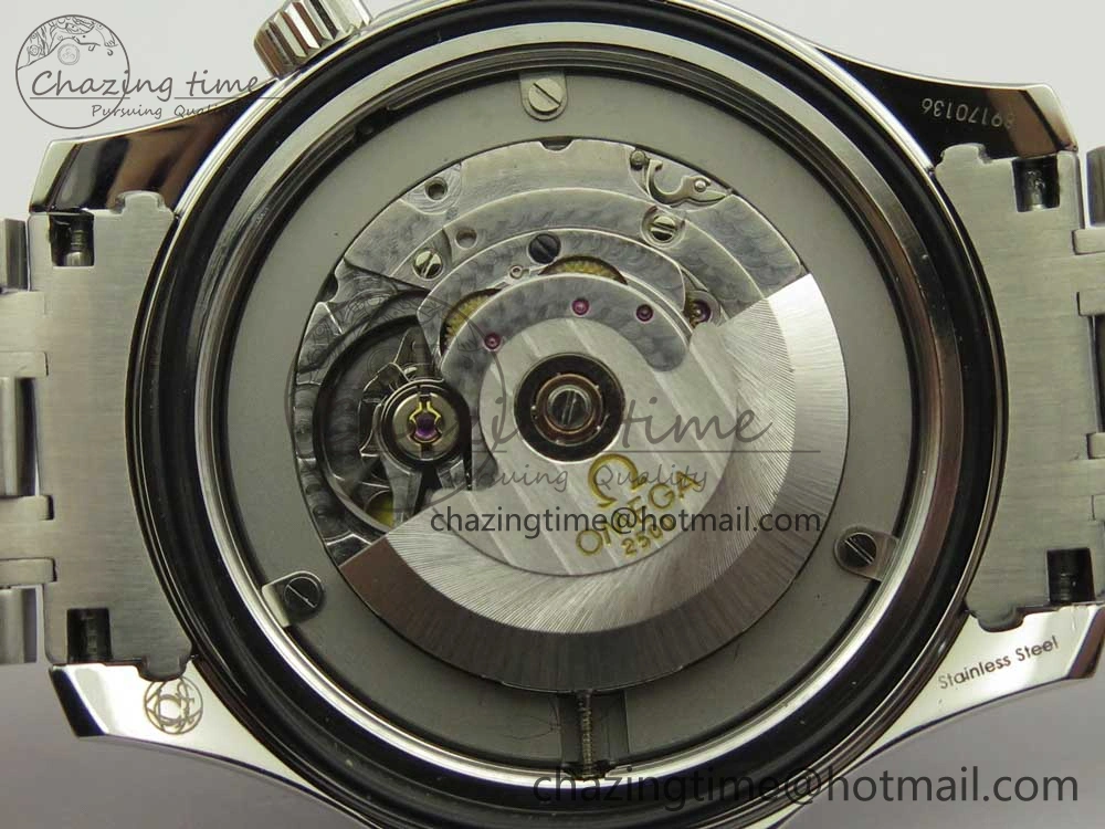 Seamaster 300M Chronometer SS Blue OMF 1:1 Best Edition on SS Bracelet A2824 (Black Balance Wheel) V2