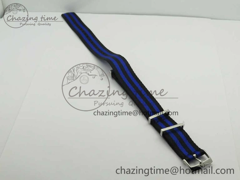 Seamaster 300M Chronometer SS Blue OMF 1:1 Best Edition on SS Bracelet A2824 (Black Balance Wheel) V2
