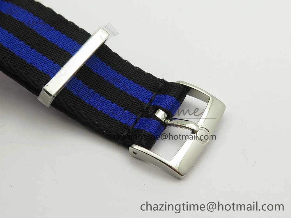 Seamaster 300M Chronometer SS Blue OMF 1:1 Best Edition on SS Bracelet A2824 (Black Balance Wheel) V2