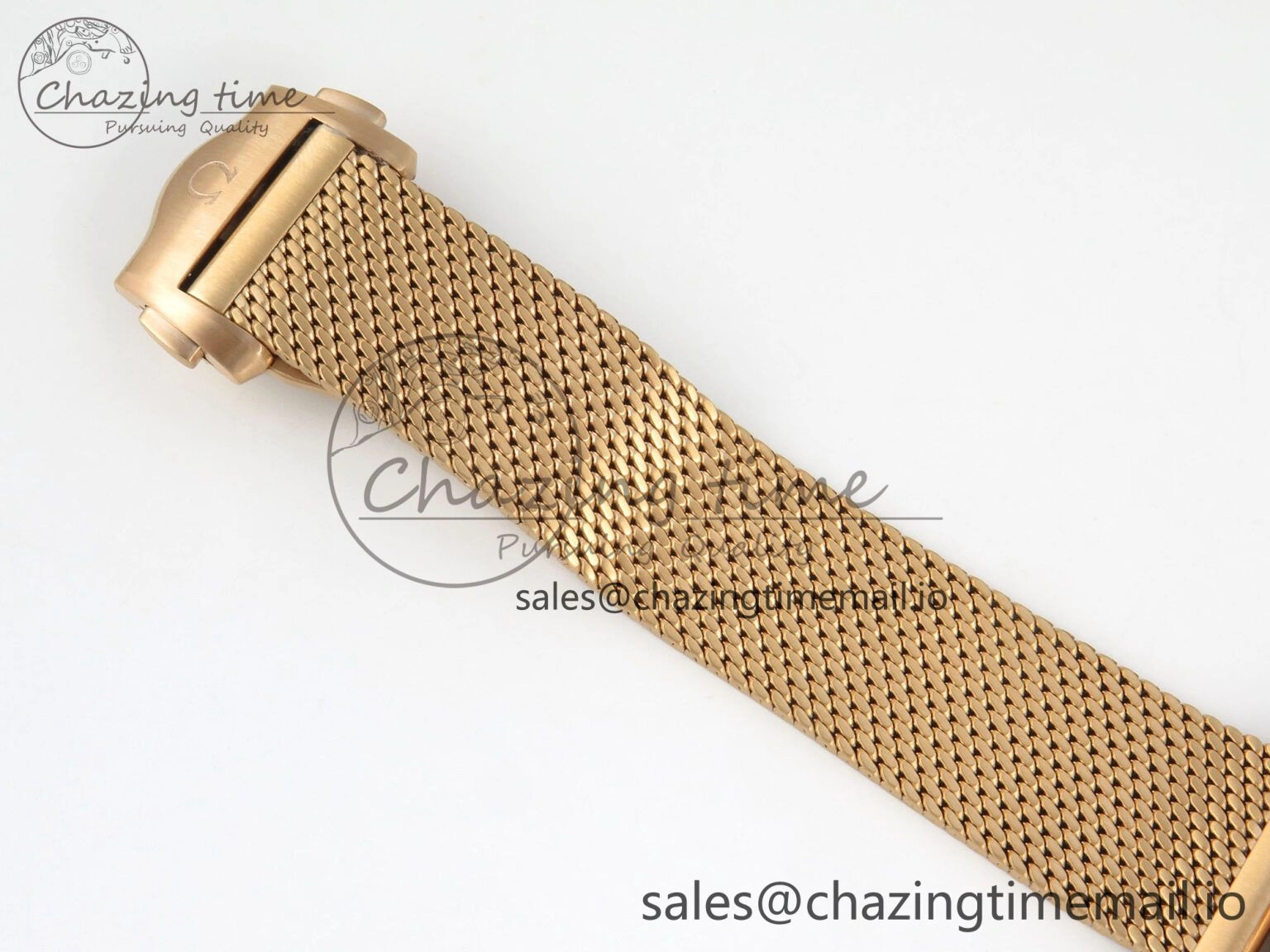 Seamaster 300M Diver Rose Gold VSF 1:1 Best Edition Black Dial on Mesh Bracelet A8806