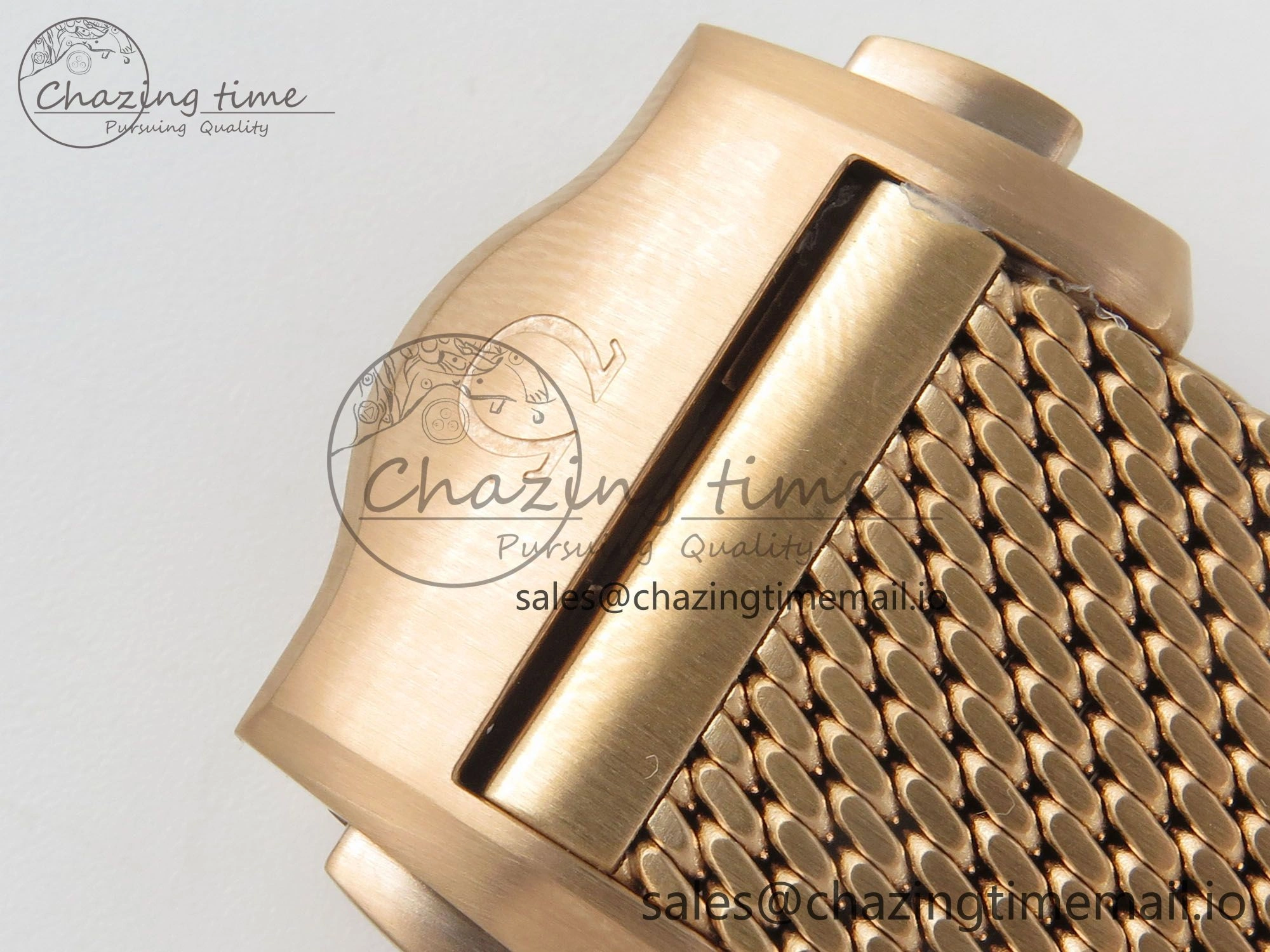 Seamaster 300M Diver Rose Gold VSF 1:1 Best Edition Black Dial on Mesh Bracelet A8806