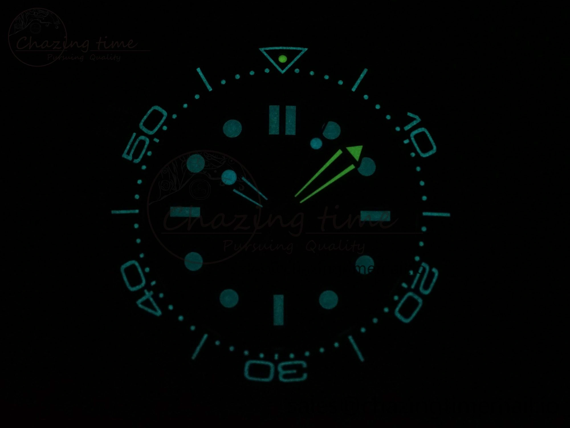 Seamaster 300M Diver Titanium Bronze Gold VSF 1:1 Best Edition Green Dial on Titanium Mesh Bracelet A8806