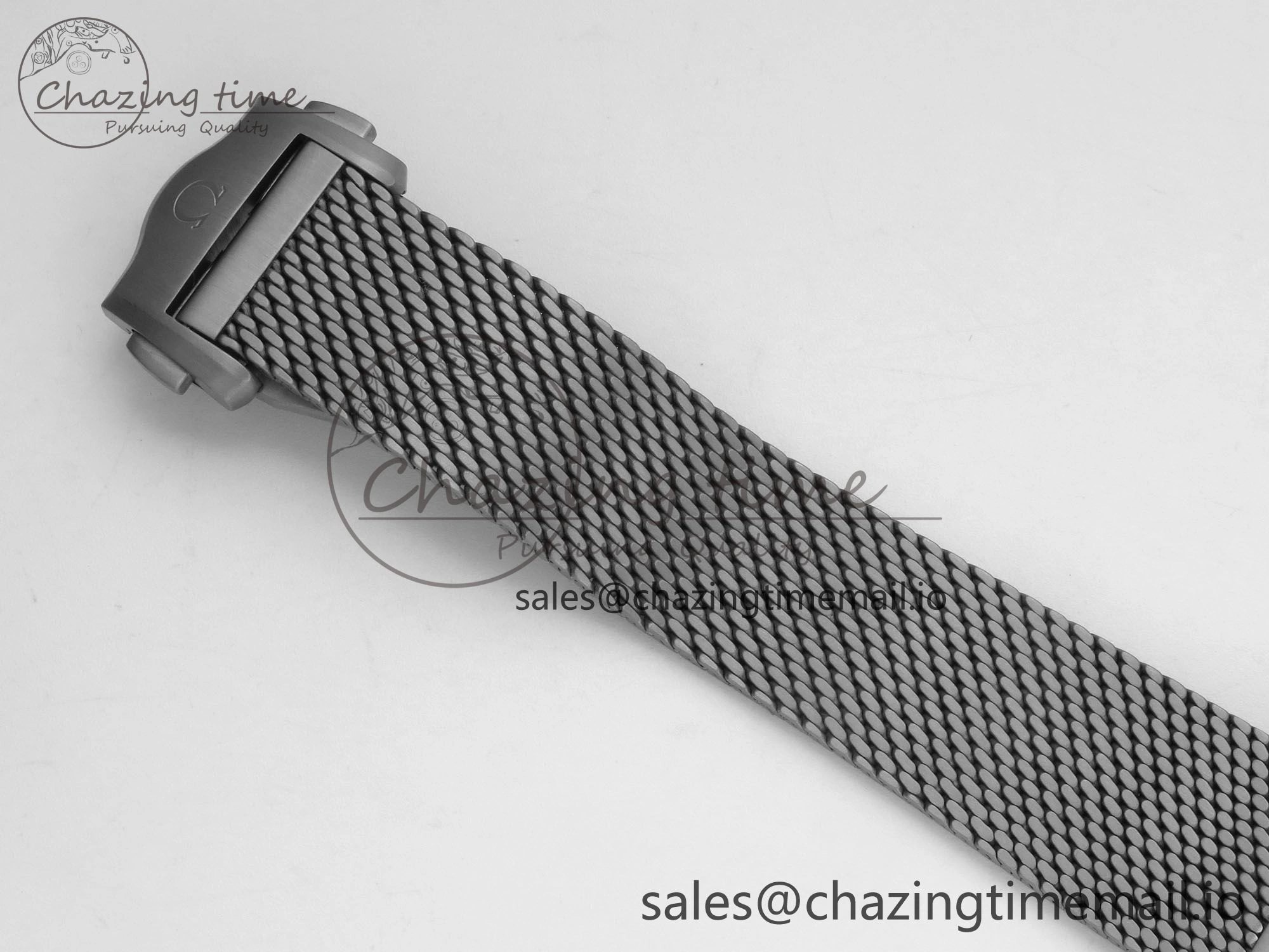 Seamaster 300M Diver Titanium Bronze Gold VSF 1:1 Best Edition Green Dial on Titanium Mesh Bracelet A8806