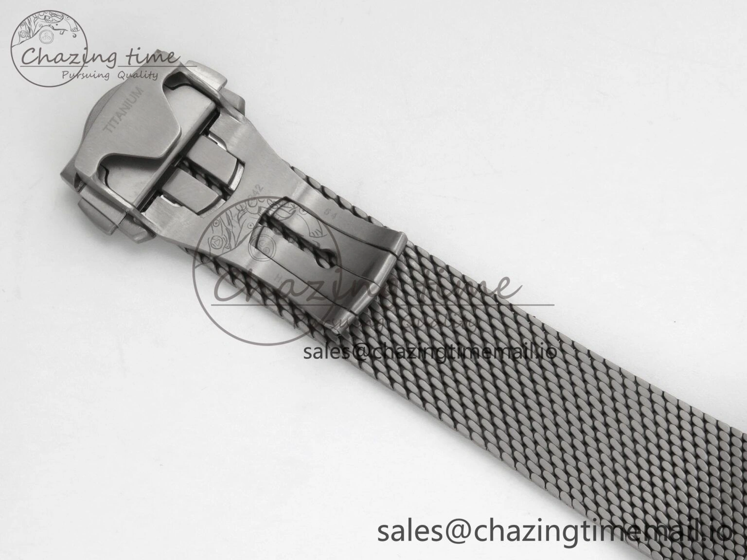 Seamaster 300M Diver Titanium Bronze Gold VSF 1:1 Best Edition Green Dial on Titanium Mesh Bracelet A8806