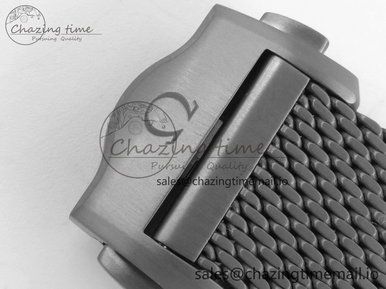 Seamaster 300M Diver Titanium Bronze Gold VSF 1:1 Best Edition Green Dial on Titanium Mesh Bracelet A8806