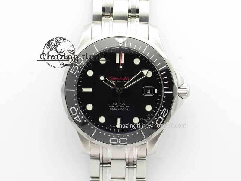 Seamaster 300M SS MK 1:1 Best Edition Black Dial Ceramic Bezel On SS Bracelet A2824