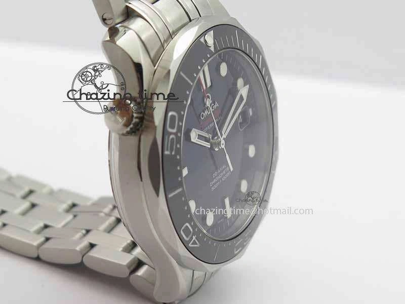 Seamaster 300M SS MK 1:1 Best Edition Black Dial Ceramic Bezel On SS Bracelet A2824
