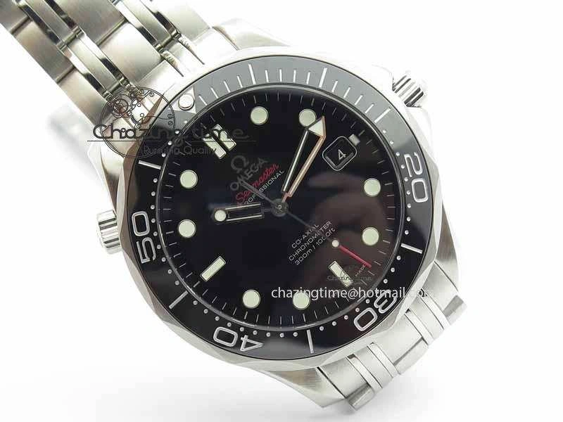 Seamaster 300M SS MK 1:1 Best Edition Black Dial Ceramic Bezel On SS Bracelet A2824