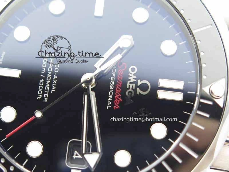 Seamaster 300M SS MK 1:1 Best Edition Black Dial Ceramic Bezel On SS Bracelet A2824