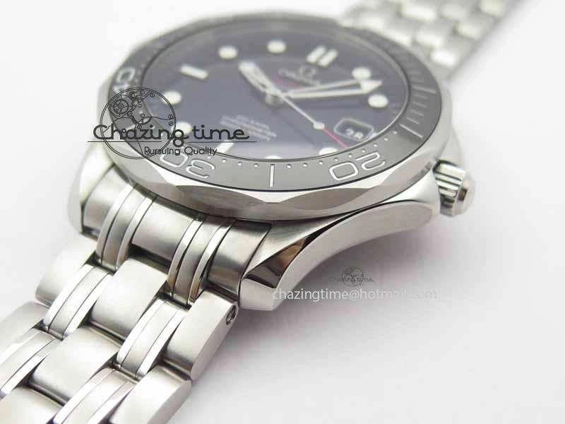 Seamaster 300M SS MK 1:1 Best Edition Black Dial Ceramic Bezel On SS Bracelet A2824