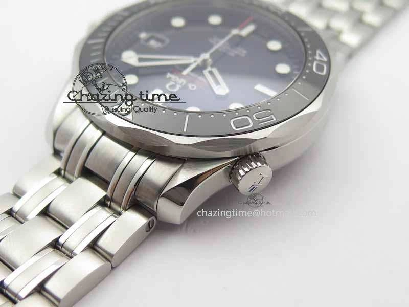 Seamaster 300M SS MK 1:1 Best Edition Black Dial Ceramic Bezel On SS Bracelet A2824