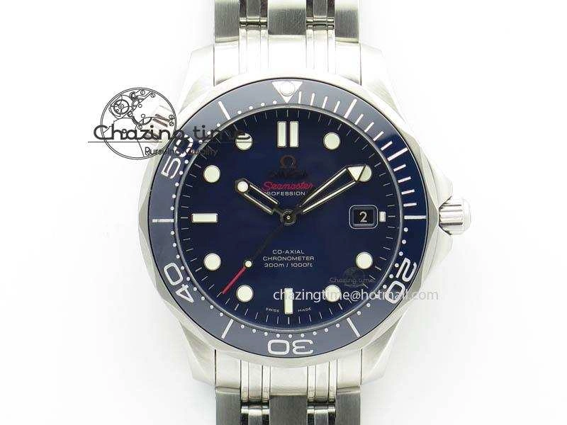 Seamaster 300M SS MK 1:1 Best Edition Blue Dial Blue Ceramic Bezel On SS Bracelet A2824