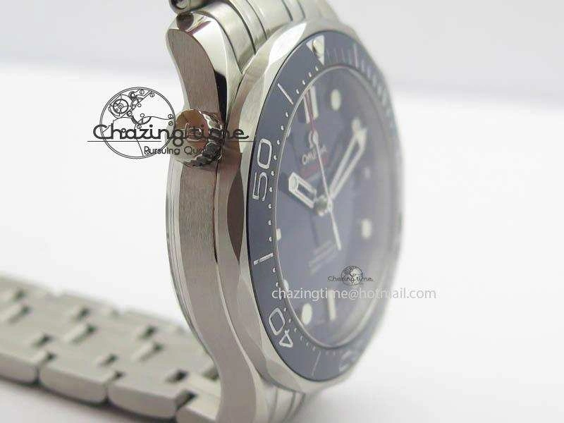 Seamaster 300M SS MK 1:1 Best Edition Blue Dial Blue Ceramic Bezel On SS Bracelet A2824