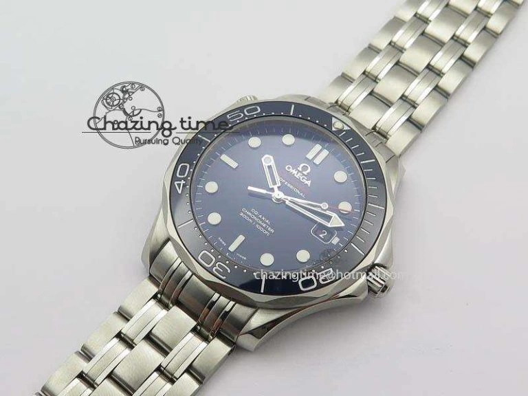 Seamaster 300M SS MK 1:1 Best Edition Blue Dial Blue Ceramic Bezel On SS Bracelet A2824