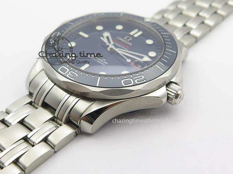 Seamaster 300M SS MK 1:1 Best Edition Blue Dial Blue Ceramic Bezel On SS Bracelet A2824