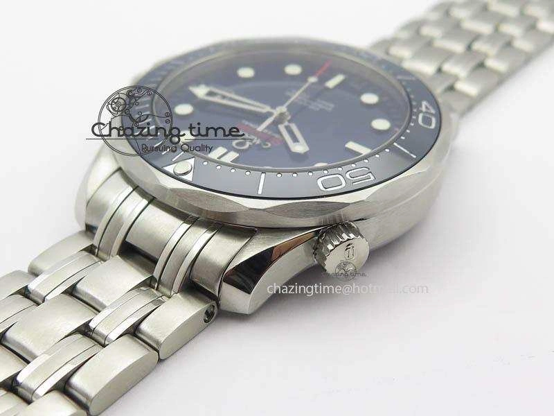 Seamaster 300M SS MK 1:1 Best Edition Blue Dial Blue Ceramic Bezel On SS Bracelet A2824